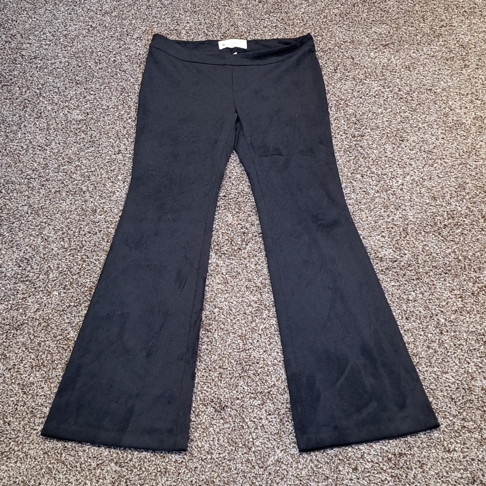 I Love Tyler Madison Flare Velvety Pants Ladies Size ( 32) LARGE Black